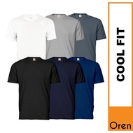 【BEST SELLER】OREN SPORT Baju T Shirt Microfiber Lelaki Perempuan Round Neck Lengan Pendek QD04 C
