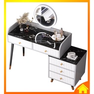 [OneHome] Dressing Table LED Mirror Drawer Rack Cosmetic Make Up Skincare Meja Laci Cermin Rak Kotak