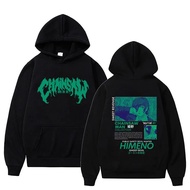 Japanese Style Anime Chainsaw Man Himeno Hoodies Sweatshirt Manga Cartoon Pullovers Hoodie Long Tee