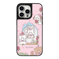 Pink Flower Swing Cat Suitable for Phone16ProMax Apple 15Pro Cute 13 Shock-resistant phone14pro1.4
