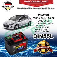 Münster Robust MF CMF DIN55 | DIN55L | 55559 (55AH) Car Battery Bateri Kereta Peugeot 308 1.6 Turbo 