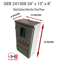 GEB 241308 24 x 13 x 8" Metal Outdoor Meter Box Three Phase + Free Gift