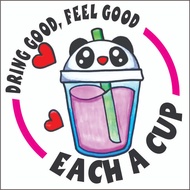 Boba cartoon stickers / CUTE labels, 100pcs stickers for all types of drinks