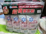 碧浪ARIEL日本製超濃縮抗菌洗衣液(室內晾衣型)補充超值優惠裝630g x4包