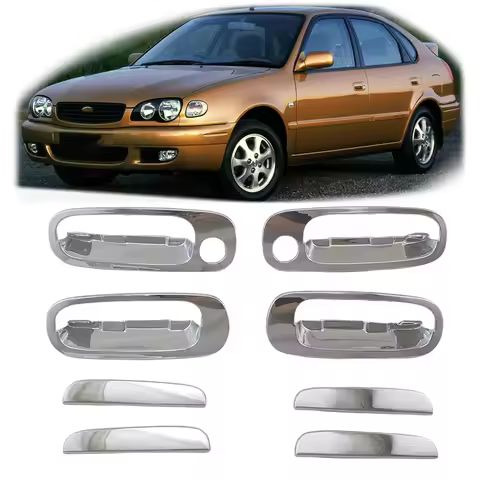 Chrome Car Accessories Plated Door Handle Bowl Cover Trim Paste Style For Toyota Corolla AE110 AE111