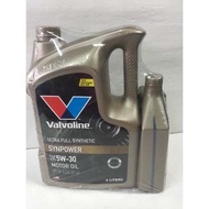 นํ้ามันเครื่อง Valvoline สังเคราะห์100% 5W-30 เบนซิน(4L+1L)