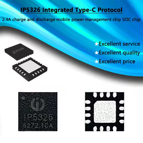 1PCS IP5326 integrated Type-C protocol 2.4A charge and discharge mobile power management chip SOC ch