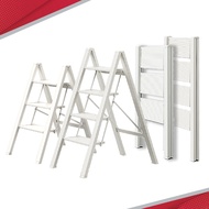 Simhact Aluminium Step Ladder / Foldable / Shelves / 3 4 Steps / Aluminum Alloy / Compact