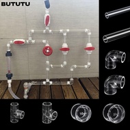 BUTUTU Tank Tee Way Joints, 16 20mm Acrylic Pipe Fittings, 90 Degree Elbow Transparent Plexiglass Aq