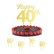 Happy Number Topper Birthday Cake Topper Acrylic Topper Happy 18th Happy 50th Topper Happy 70th