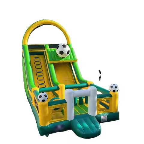 Inflatable Football 10x4x6m Slide With Bouncer Inflatable Combo Soccer Slide For Kids Adult Outdoor 