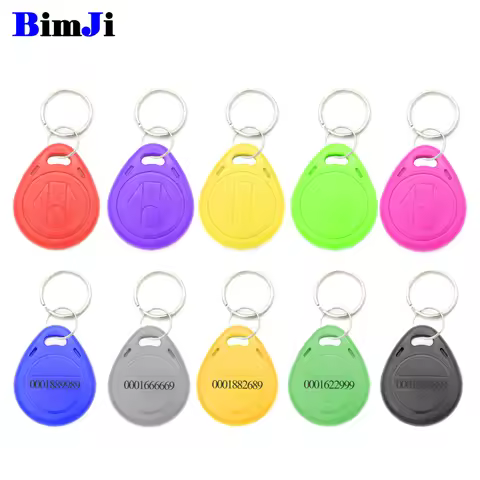 10pcs RFID 125 khz EM4100 Read Only Key Tag Keyfobs Ring Chip Keytab TK4100 Tags 125khz