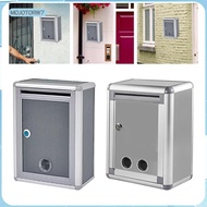 [mojotorw7] Large Outdoor Locking Mailbox Rustproof Metal Wall Mounted Secure Letter Parcel Drop Box