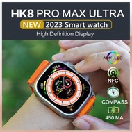 HK8 Pro MAX 超智能手錶系列 8 49 毫米 2.12 英寸 Amoled 高清屏幕高刷新率 NFC 指南針男女運動智能手錶 2023
