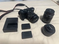 Canon EOS M3 with 3 lens (11-22mm lens, 22mm lens, 18-55mm lens)