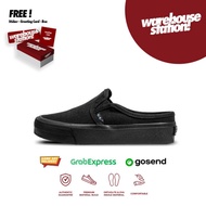 SABA Vintage Slip On Flip Mule All Black - 100% Original Men's and Women's Shoes FM 02