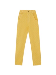 KLOSET High Waist Fitted Pants (RS23-P005) กางเกงยีนส์ขายาว