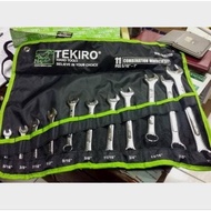 TEKIRO WRENCH Ring WRENCH 11 PCS INCH 5/ 16 - 1 INCH COMBINATION WRENCH TEKIRO 5/ 16 INCH - 1 INCH T