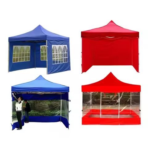 Waterproof Windproof Side Walls with Clear Windows, Replacement Panels for 4-corner Folding Street V
