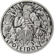 Tuvalu Gods of Olympus Silver Coin 1oz - Poseidon