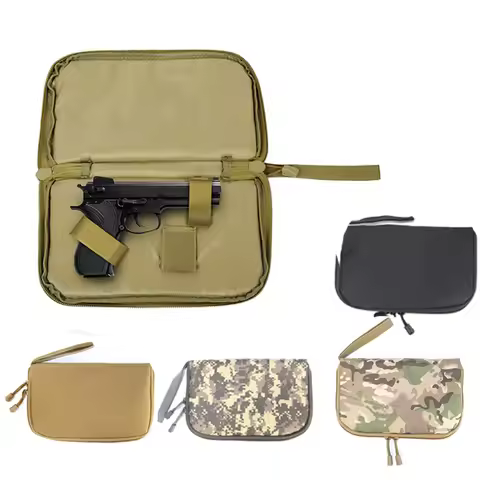 Tactical Pistol Bag Case for GL 17 19 Beretta M9 Universal Gun Bag Holster with Magazine Holder Shoc