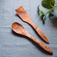 Universal Olive Wood 30cm Cooking Tableware Spoon Suitable For Cast Iron Pot Non-Stick Stainless Ste