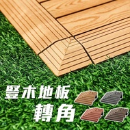 【樂嫚妮】仿木紋塑木地板用收邊轉角 卡扣式收編角 單入