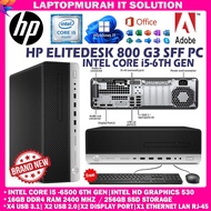 HP ELITEDESK 800 G3 SFF DESKTOP PC - INTEL CORE I5-6TH GEN / 16GB DDR4 RAM / 256GB SSD /WIN11 PRO [S