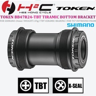 TOKEN T47 SHIMANO 24mm OUTNBOUND (68-73mm) TBT CERAMIC BOTTOM BRACKET