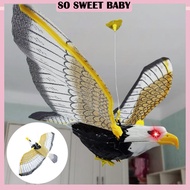 Flying Eagle Electric Hanging Flying Line Eagle with Luminous Music Outdoor Bird Toys Flying Bird