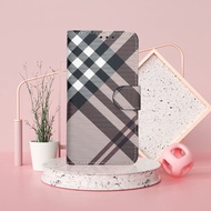 Aguchi Samsung A42/A33/A32/A22 英倫格紋氣質手機皮套-棕色格紋