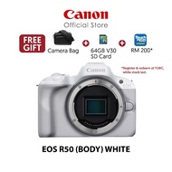 Canon EOS R50 APS-C Mirrorless Camera [Free Camera Bag & 64GB V30 SD Card]
