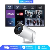 Salange HY300 Pro + Smart 4K Mini Projector WiFi Bluetooth Short Throw Projector 1080P HD, Auto Keys