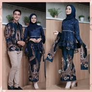 ✨Aleena COUPLE SET✨Baju Kebaya Moden Sedondon Lelaki+ Perempuan Batik Premium Baju Tunang Wedding Is