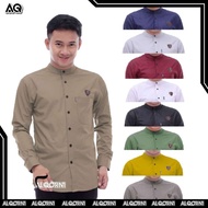 Baju Koko Pria Lengan Panjang Motif Polos Al Qorni Assulthon Alena Kemeja Koko Laki Laki Dewasa Terb