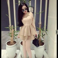 2-piece cross-over lace dress