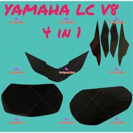 YAMAHA LC135 V8 Tinted Meter Tail Headlamp Sticker Meter Tinted LC135 V8 Sticker Black Stiker