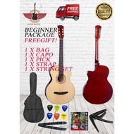 ❒◊☃  38 inch Olive Tree R38 Acoustic Guitar Package (COMBO Set/ Gitar Akustik/ Standard Acoustic/ Starter Pack/ Gitar Kapok)