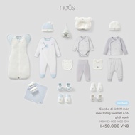 NOUS - Combo for giving birth 19 whitePiece with blue car motifs -SS25.T9.4