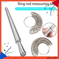 [PO] Ring Mandrel Set Ring Size Measurement Tool Adjustable Ring Sizer Tool Set for Easy Jewelry Sizing Us Uk Size Measurement Tool for Perfect Fit Finger Circumference