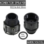 M22 to 18mm Connector - SOLO, SWAN and Manual Sprayer Connector