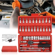 46 PCS IN 1 Socket WRENCH Set 46in1 Socket 1/ 4" TOOL KIT Complete WRENCH Motorcycle CarRing Hex Scr