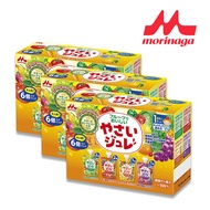 森永 水果美味蔬菜果凍 70g x 6個 [適合1 歲以後的兒童  4 種口味組合] 3入組
