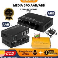 ELROSTO Media Converter 3 Port FO 2 Port LAN Switch Fiber 3 FO 2 SC AAB ABB j U4F5