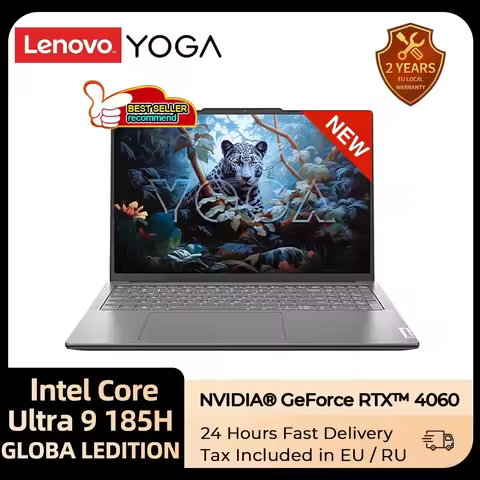 Lenovo YOGA Pro 16s AI 2024 Slim Laptop Intel Ultra 9 185H NVIDIA GeForce RTX 4060 32G 1T SSD 16 inc