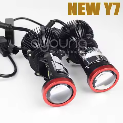 Y7 Y7D H4 LED Projector Mini Lens Auto H4 LED Headlight Bulbs Kit Conversion High Beam Low Beam 3000