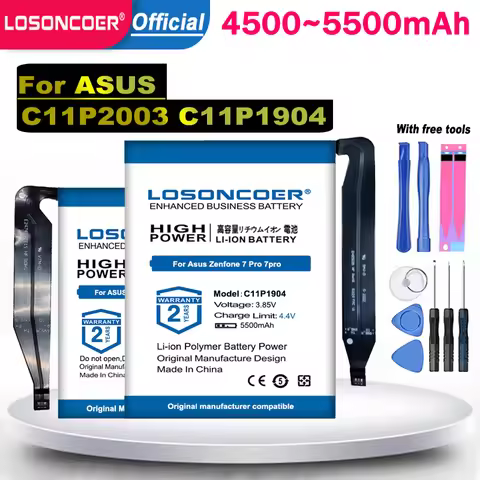 5500mAh C11P2003 Battery for ASUS Zenfone 8 / 8 mini / 8 5G C11P1904 Battery For ASUS zenfone 7 pro 
