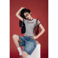 MINMIN Q3T Design women's t-shirt, short-sleeved t-shirt with hemming