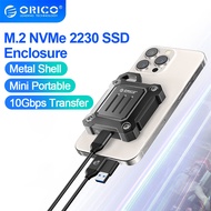 ORICO M.2 NVMe SSD Enclosure 2230 SSD Enclosure USB 3.2 Gen 2 10Gbps NVME PCI-E M-Key 2230mm Externa