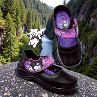 Y-Roon Kuromi 666 Black Leather School Shoes For Kindergarten Girls Y Roon Brand Model 666 Size 25-3